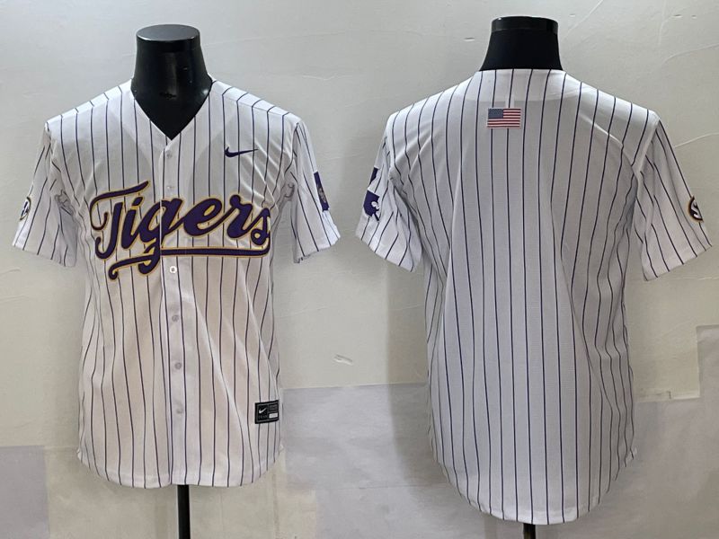 Men 2025 Clemson Tigers Blank White Stripe Joint Name Nike NCAA Jersey style 2->ncaa teams->NCAA Jersey